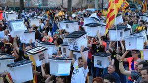 Manifestación independentista de reivindicación del 1-O