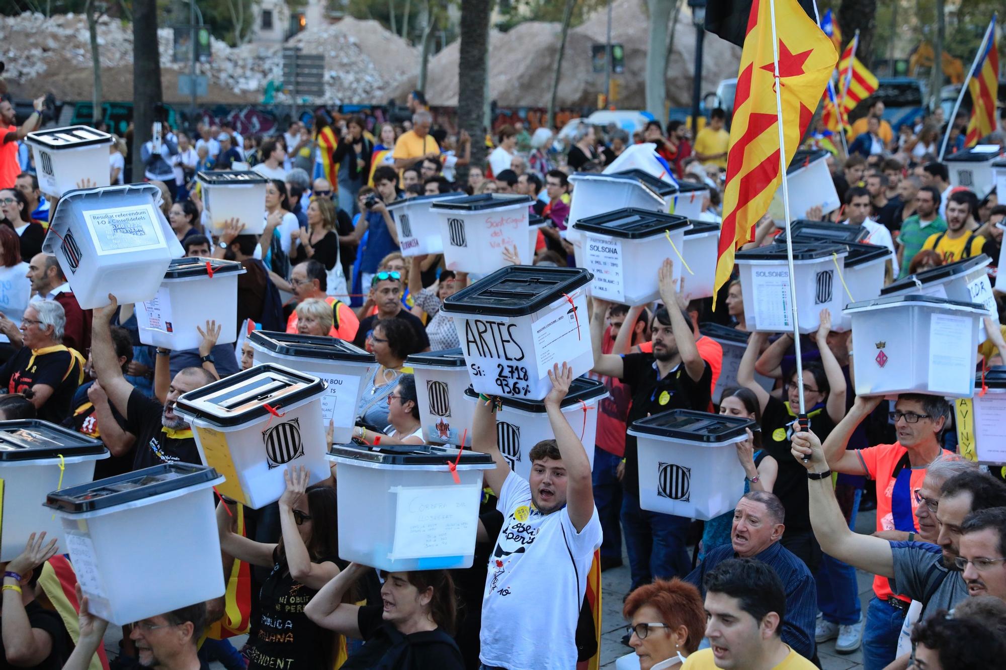 Manifestación independentista de reivindicación del 1-O