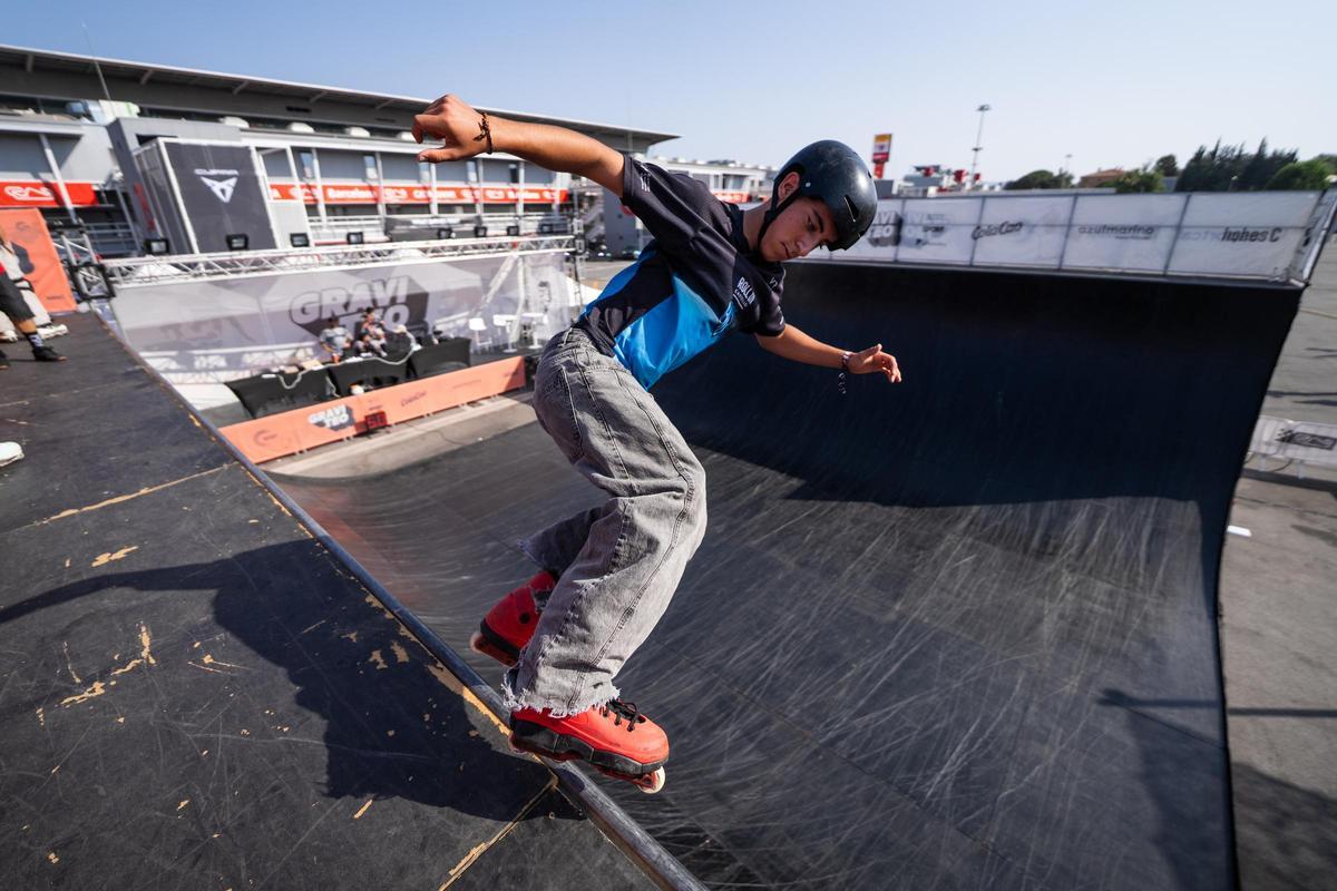 Ambiente durante la competición de escalada de velocidad de la Copa de Europa