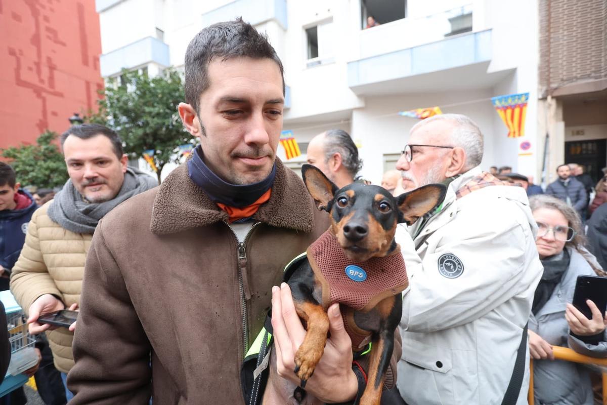 Bendición de animales por Sant Antoni en la calle Sagunt de València