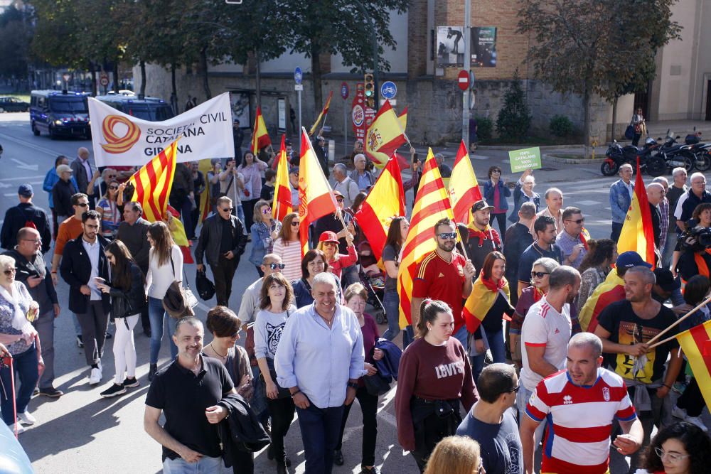 Concentració a Girona en favor de la unitat d'Espanya