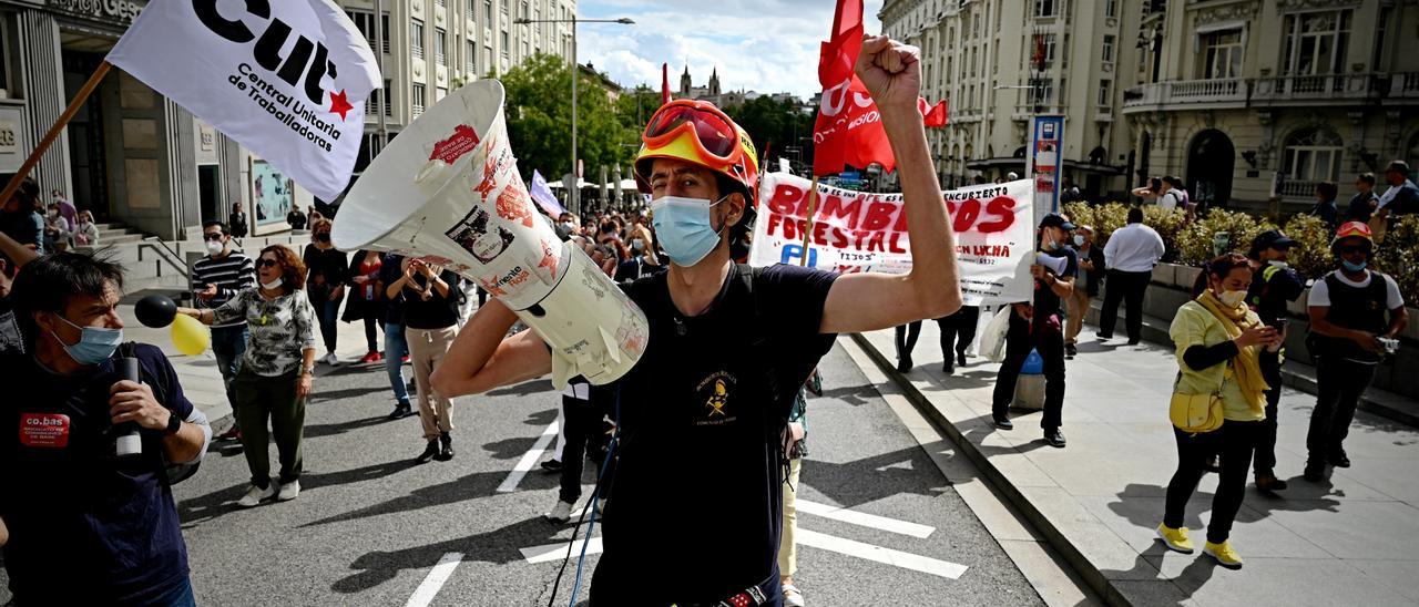 Manifestación interinos en Madrid