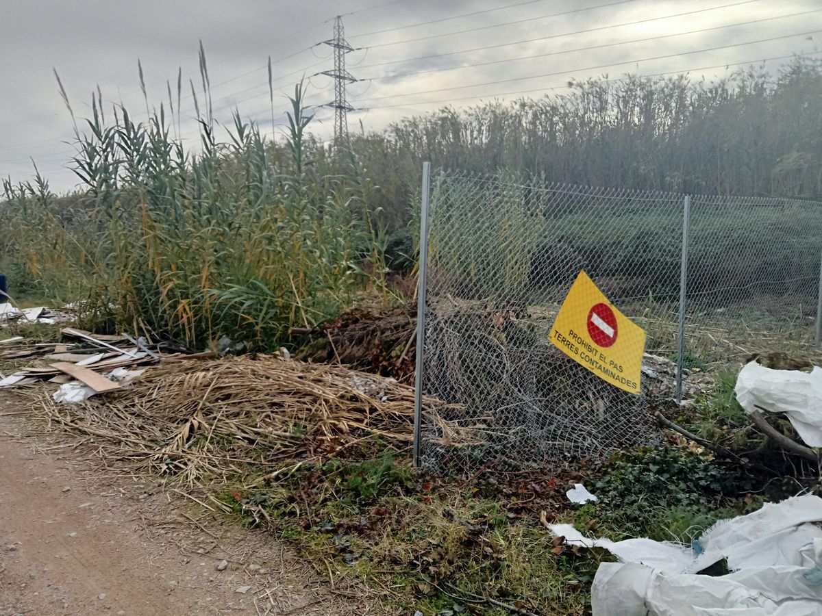 Estado de la zona precintada.