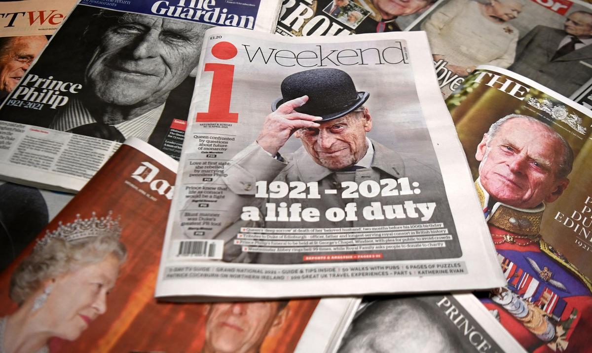 Portadas por la muerte de Felipe de Edimburgo.