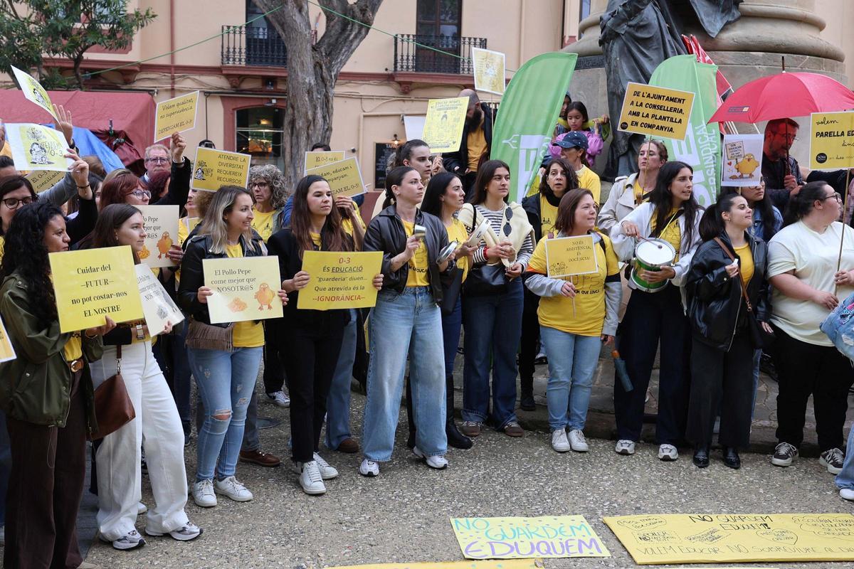 Protesta de las educadoras de Infantil de 0 a 3 años en Ibiza