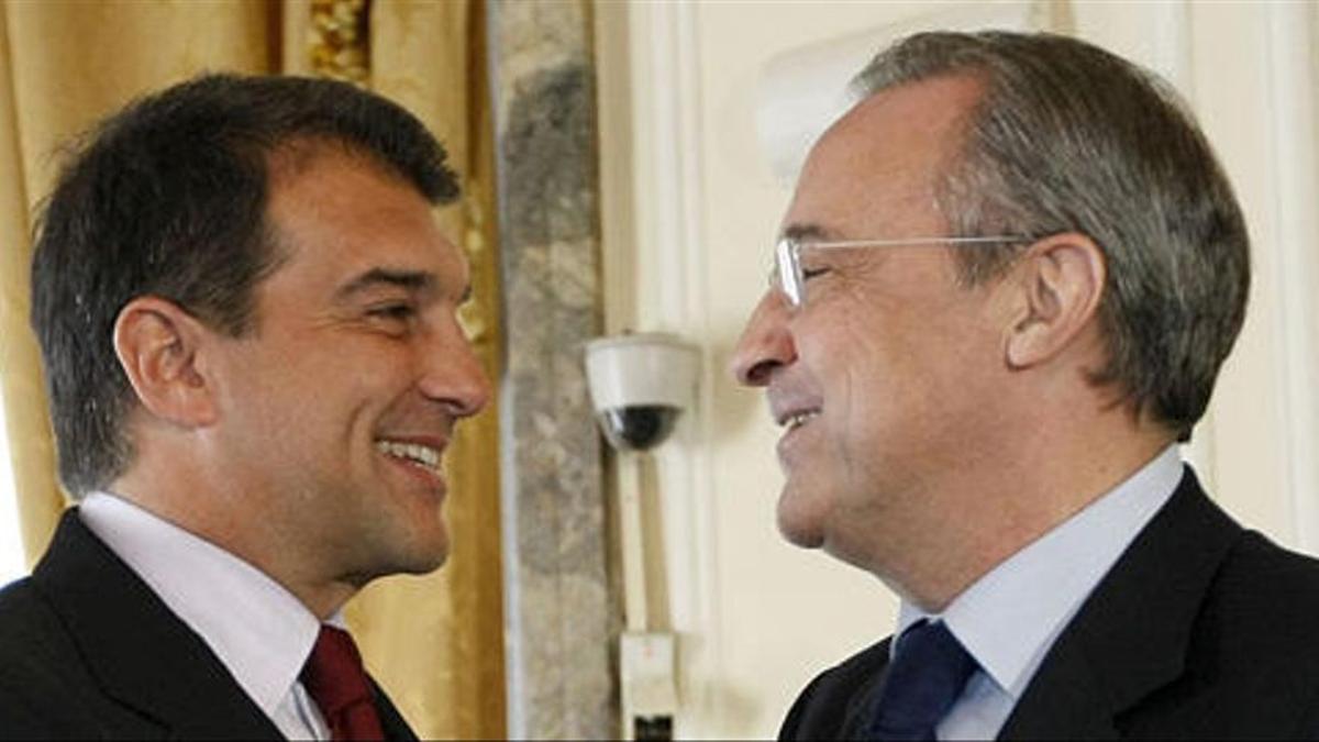 Joan Laporta y Florentino, en una foto de archivo.