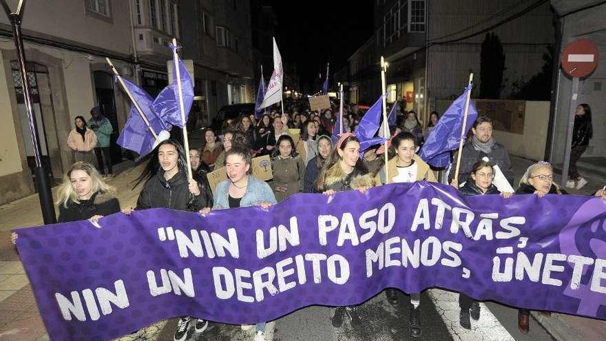 Asistentes a la marcha feminista de Silleda el año pasado. // Bernabé/Javier Lalín