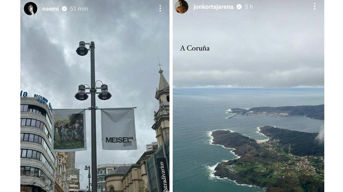 Stories compartidas por Naomi Campbell y Jon Kortajarena en A Coruña