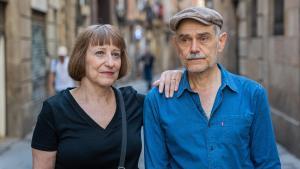 Laura Pérez Vernetti y Javier Pérez Andújar, en el Raval de Barcelona, esta semana