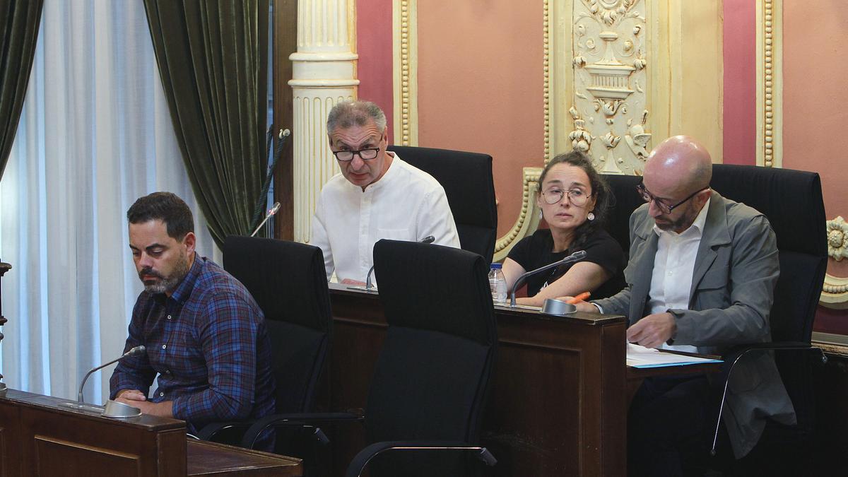 El portavoz municipal del BNG, Luis Seara, durante una intervención.