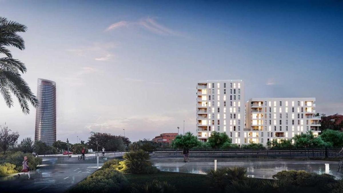 El nuevo residencial de Triana que se está levantando en la Torre Mapfre
