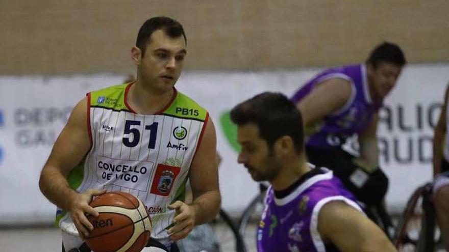 Agustín Alejos, durante un partido de esta temporada. // Ricardo Grobas