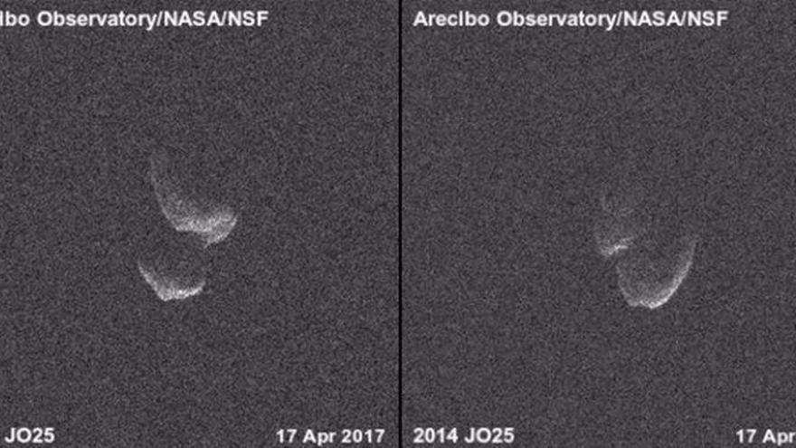 Primeras imágenes del asteroide JO25