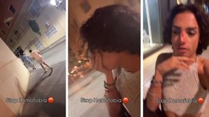 Tres fotogramas del vídeo de la agresión homófoba en Alicante