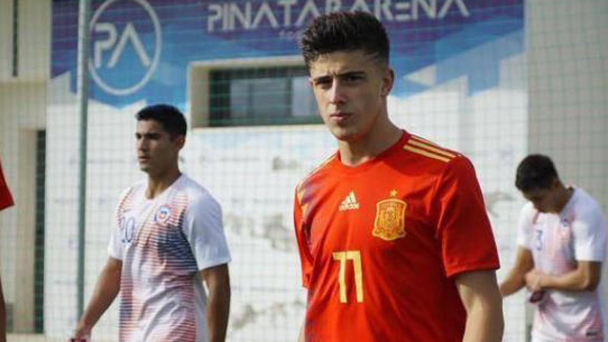 Nico Serrano, con la Selección