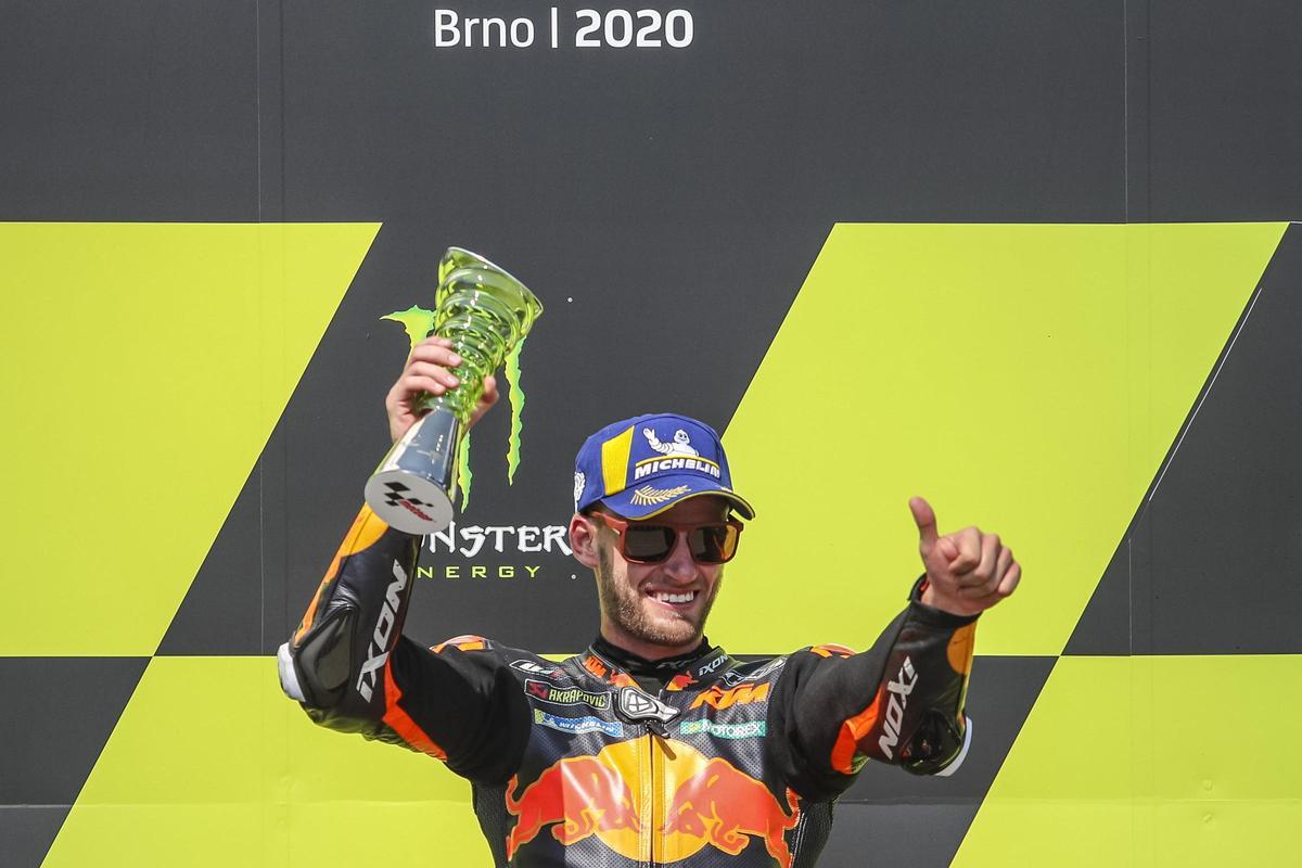 Brad Binder celebra su primera victoria en MotoGP