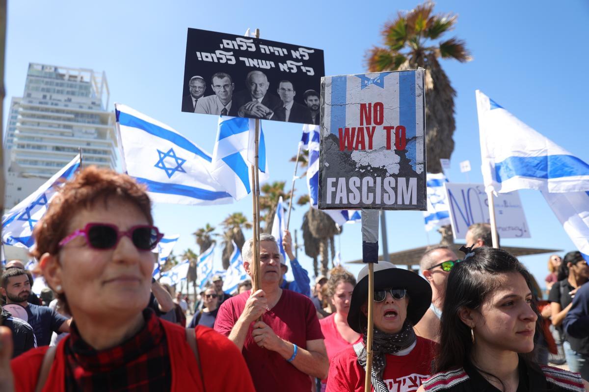 Protestas en Tel Aviv por la polémica reforma judicial del Gobierno de Netanyahu