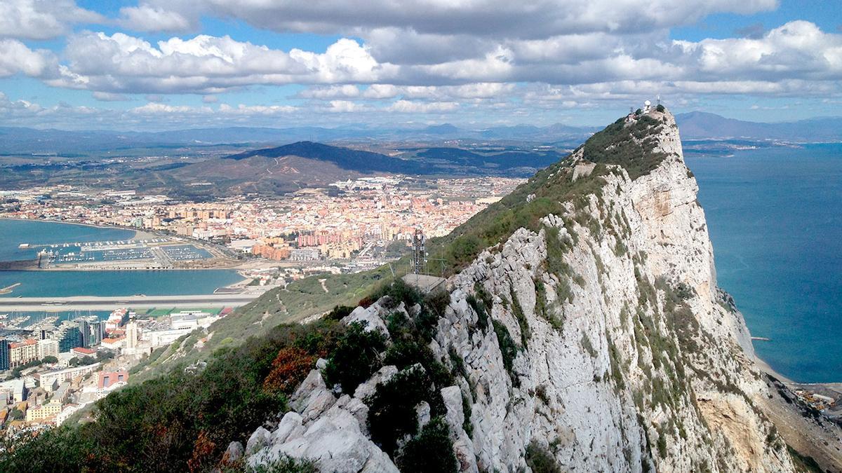 Vista del Peñón de Gibraltar.