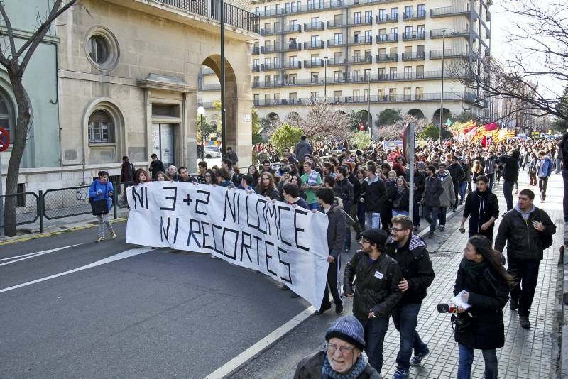 Manifestación estudiantes en contra del 3+2