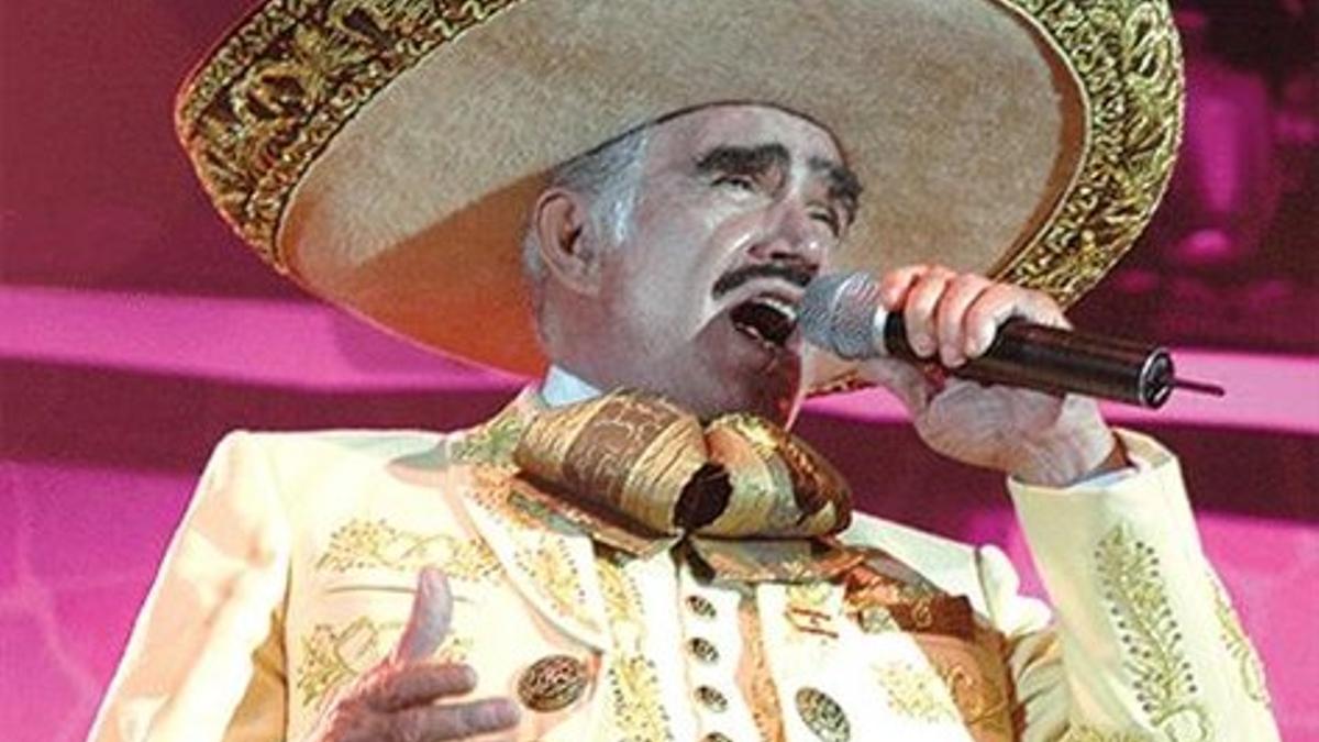 El cantante mexicano Vicente Fernández, durante una actuación.