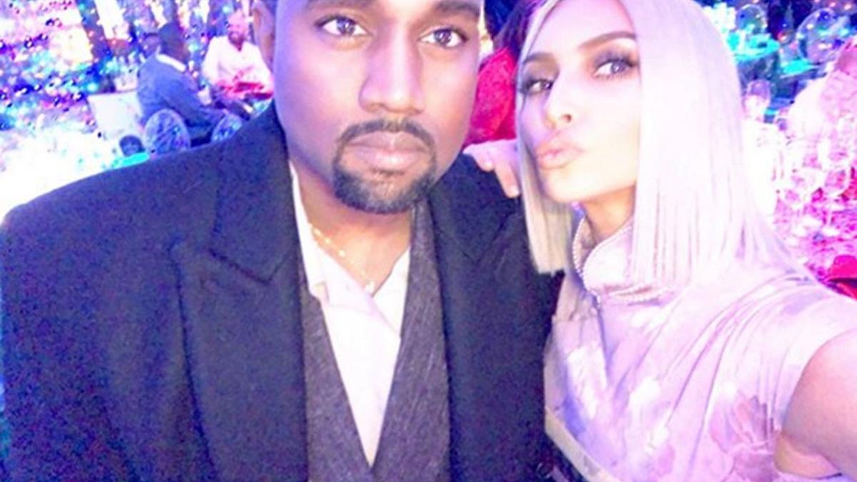 Kanye West y Kim Kardashian en Nochebuena