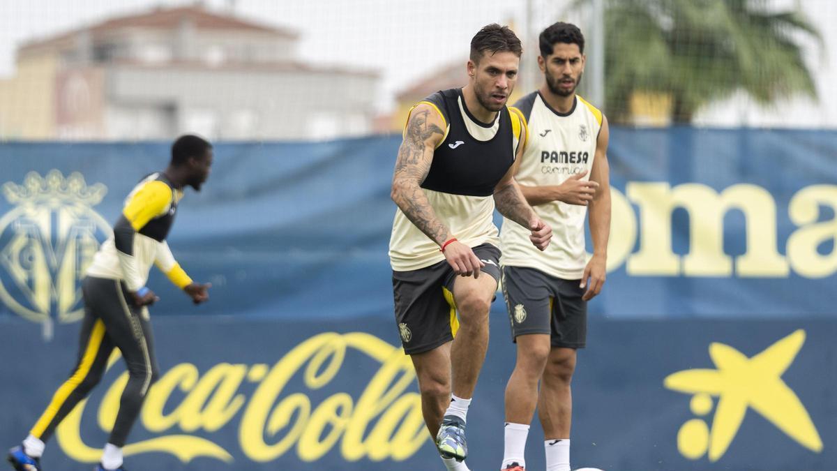 Kiko Femenía, en el entrenamiento del pasado lunes.