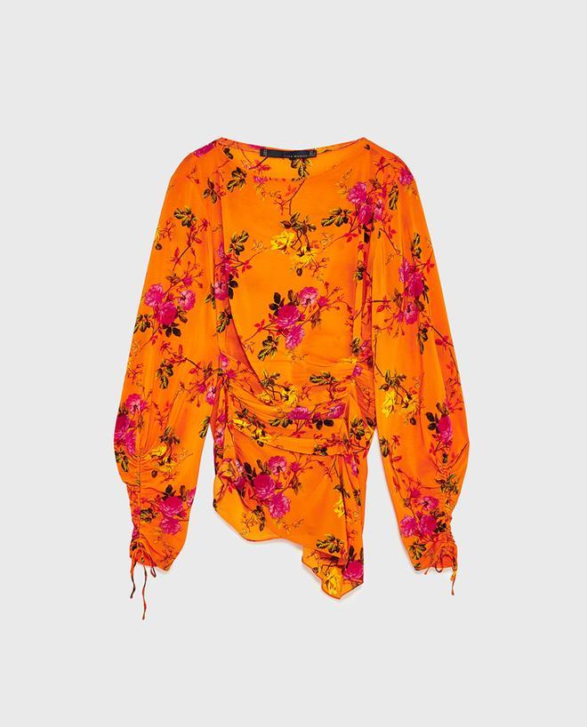 Zara Pre-fall 17: Cuerpo estampado con frunces