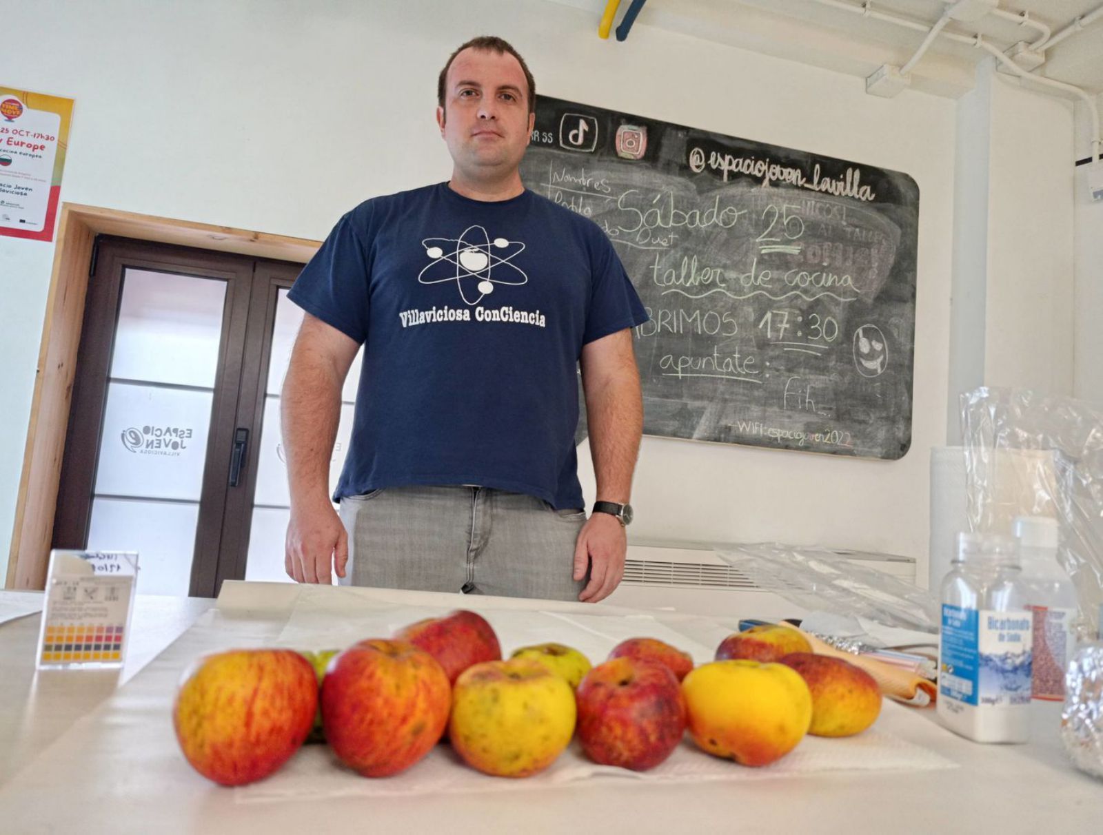 El presidente de la Asociación Juvenil Villaviciosa ConCiencia, Pablo Cayado.