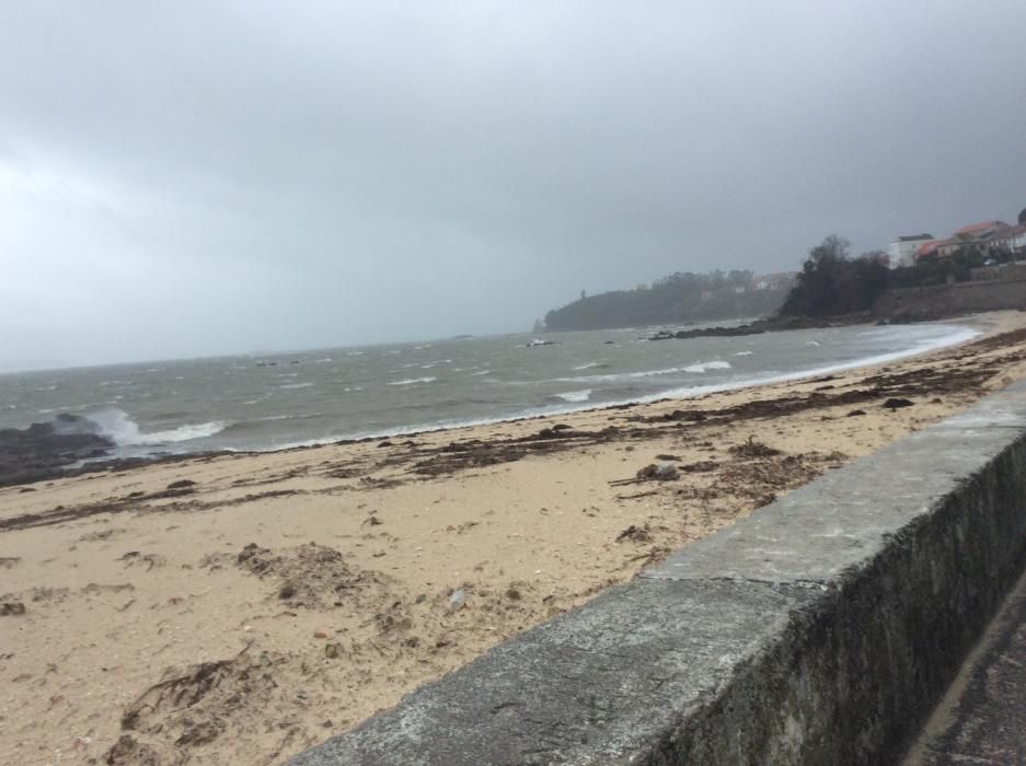 Efectos del temporal en O Morrazo