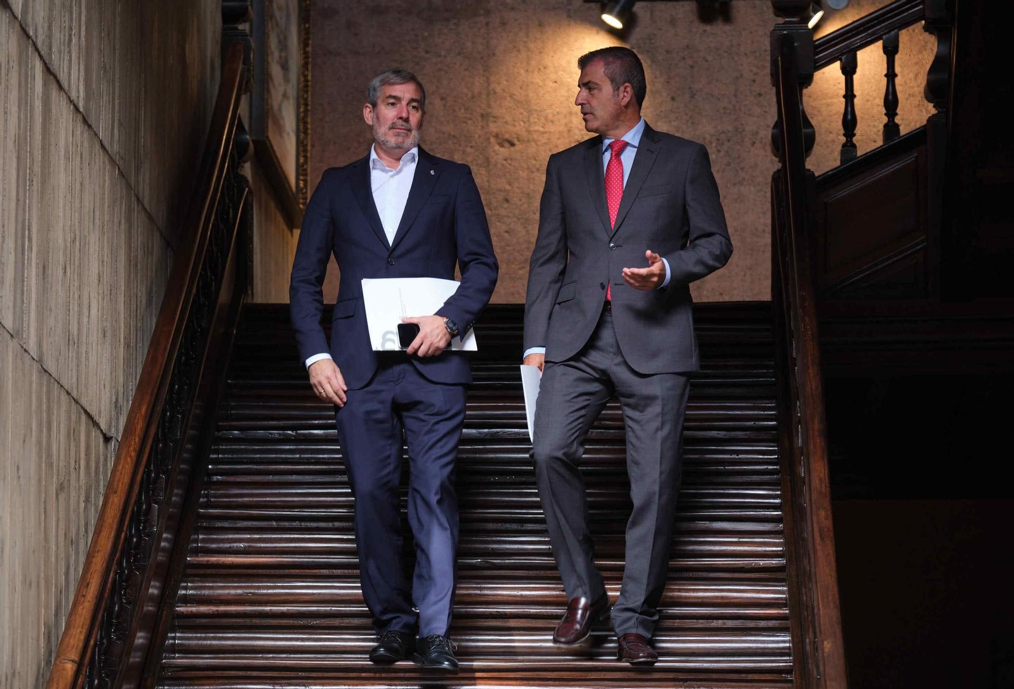 Fernando Clavijo y Manuel Domínguez hacen un balance de los primeros cien días de gobierno