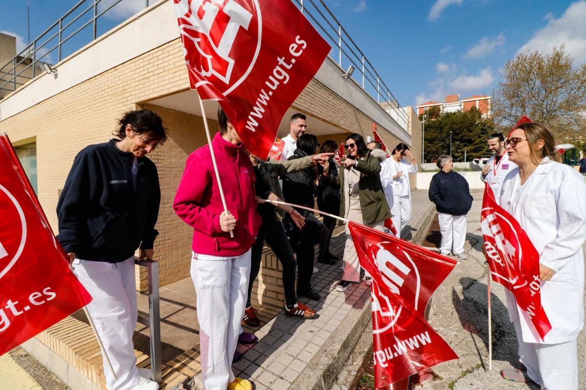 Imágenes de las protestas en Alcoy del personal de Radiología