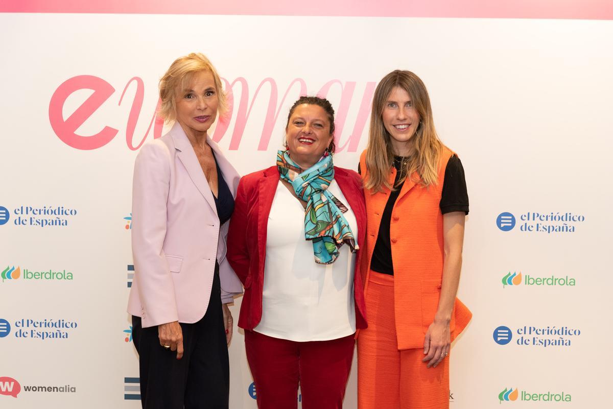 De izquierda a derecha, Marta Bilbao, directora comercial de EL PERIÓDICO DE ESPAÑA, junto a Susana Murias, responsable de Patrocinio Paralímpico de Iberdrola, y Cecilia Piera, responsable de Patrocinio Deportivo de Iberdrola.