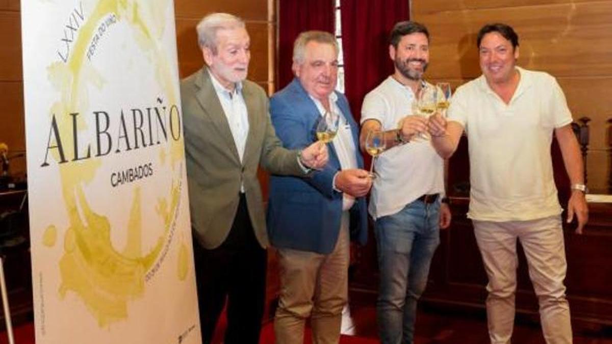 La presentación de la fiesta, en el salón de plenos de Cambados.
