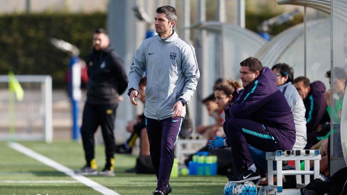 Quim Ramon, en la victoria del Juvenil A ante el Nàstic