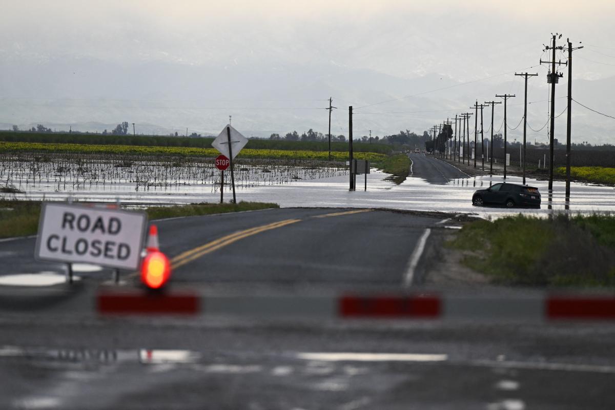 Inundaciones en el condado de Tulare, en California