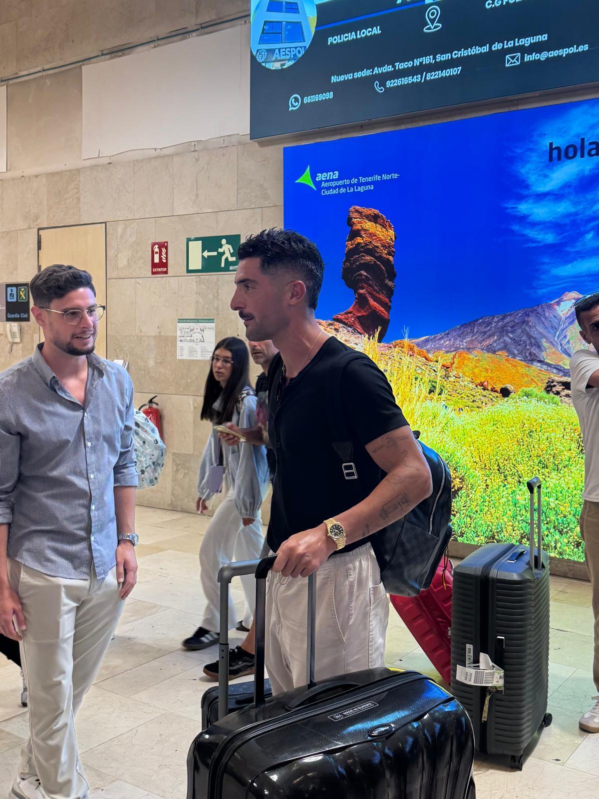 Álvaro González, a su llegada a la Isla.