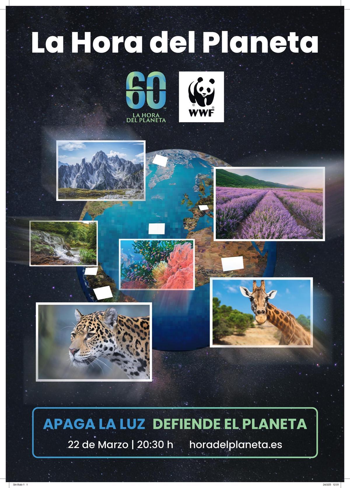 Cartel de la nueva edición de la "Hora del Planeta" de WWF