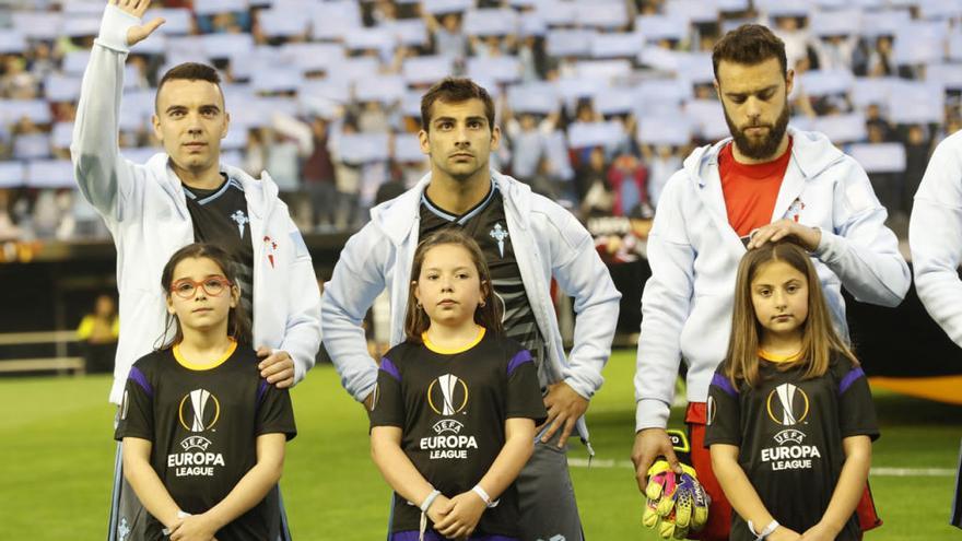 Sergio, Jonny y Aspas, durante el partido de ida // RICARDO GROBAS