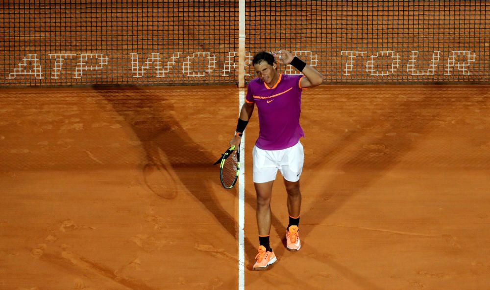 Imágenes del partido entre Nadal y Schwartzmann. EFE-REUTERS
