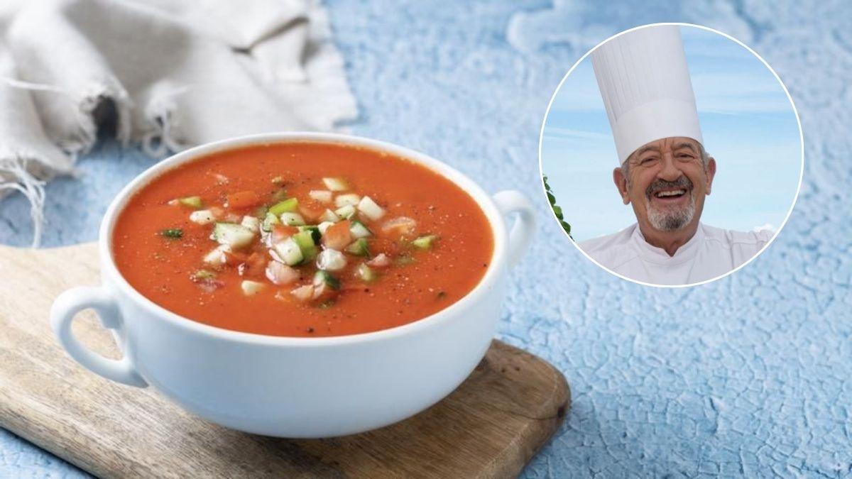 Karlos Arguiñano desvela las claves para hacer el gazpacho andaluz que mejor combate el calor: "Se hace con tomate maduro, un poquito de pepino y un buen chorro de aceite"