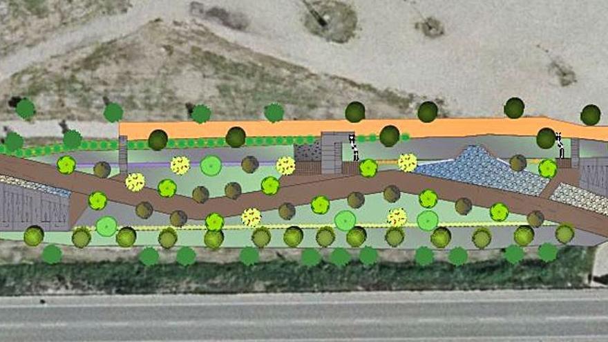 Plano del nuevo parque de Benarrai tras las obras, según el proyecto técnico | LEVANTE-EMV