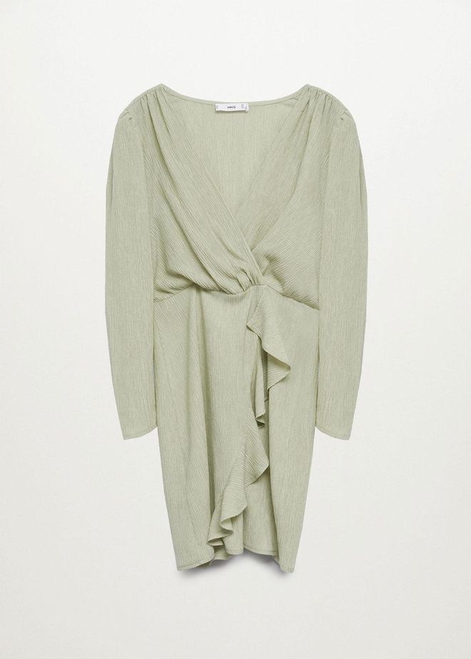 Vestido con volante de Mango