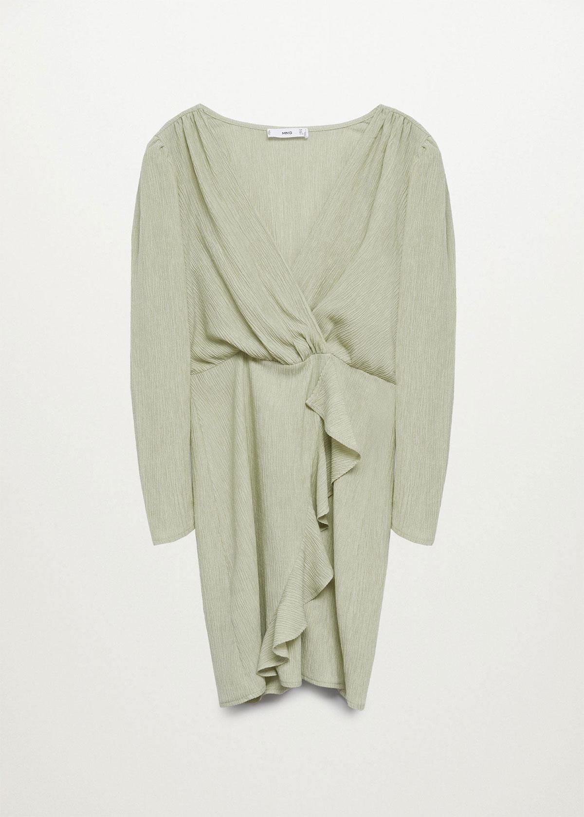 Vestido con volante de Mango