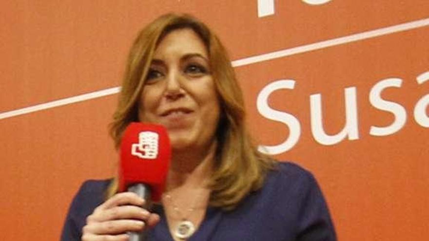 Susana Díaz, durante su visita a Ourense. // J. Regal