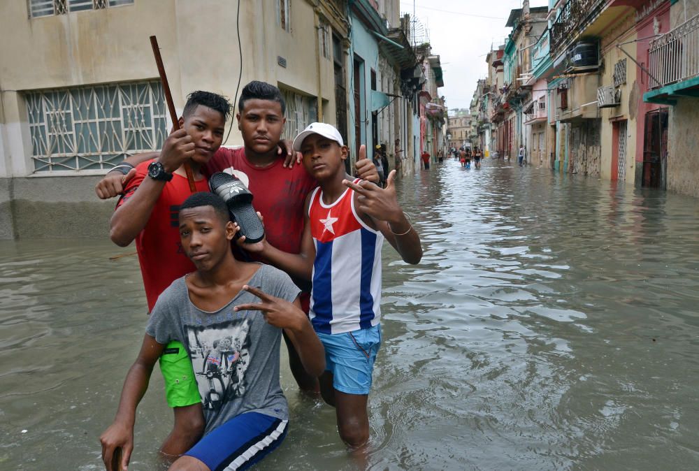 Irma inunda las calles de La Habana