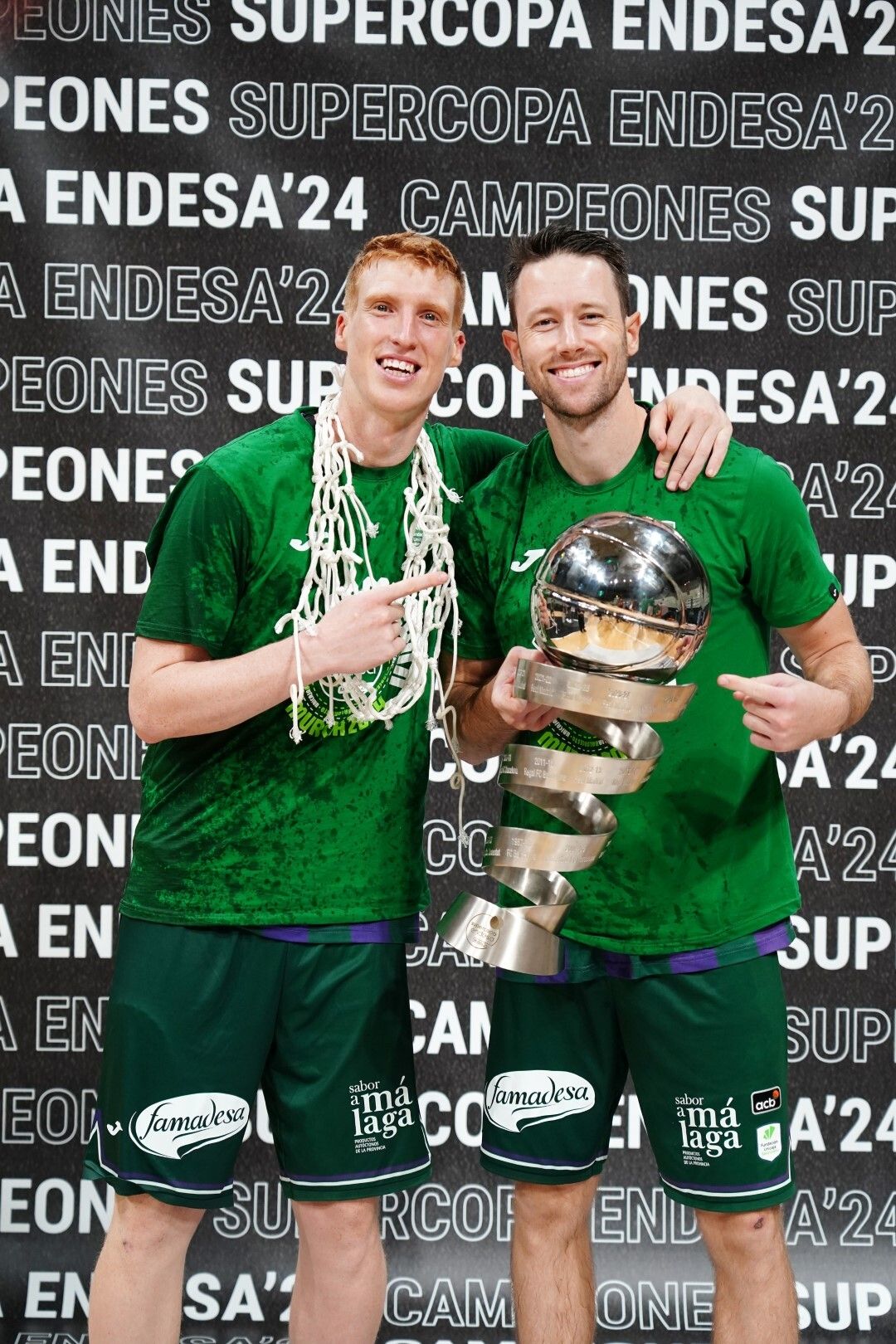 Sesión de fotos al Unicaja como campeón de la Supercopa de España 2024, tras derrotar al Real Madrid