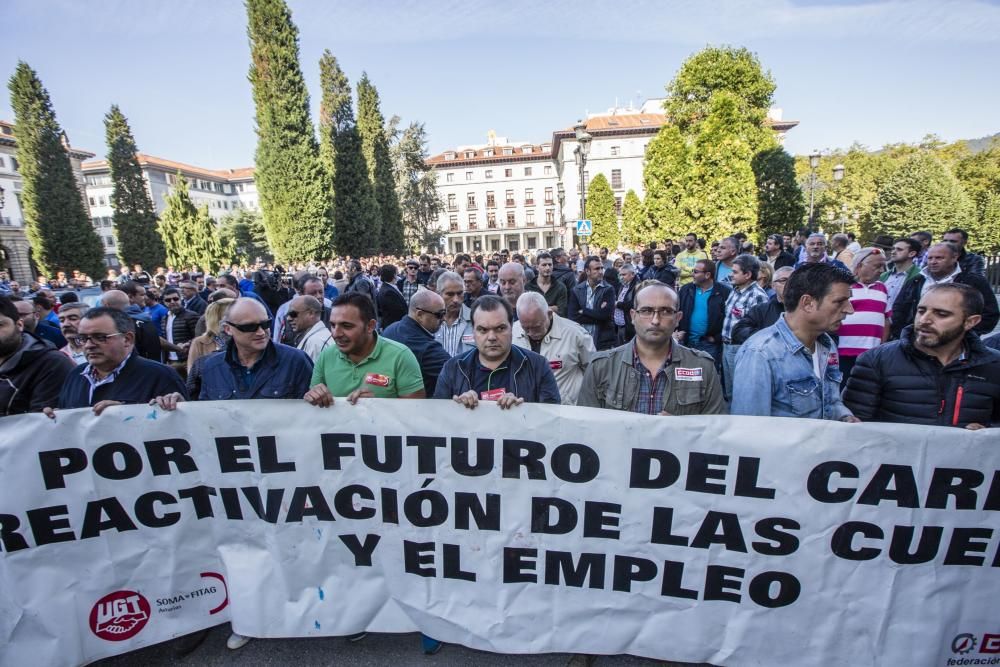 Concentración de sindicatos mineros en Oviedo