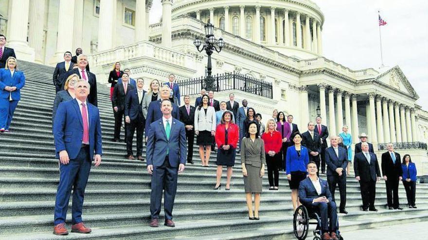 Legisladors del Partit Republicà, davant de la Cambra de Representants.