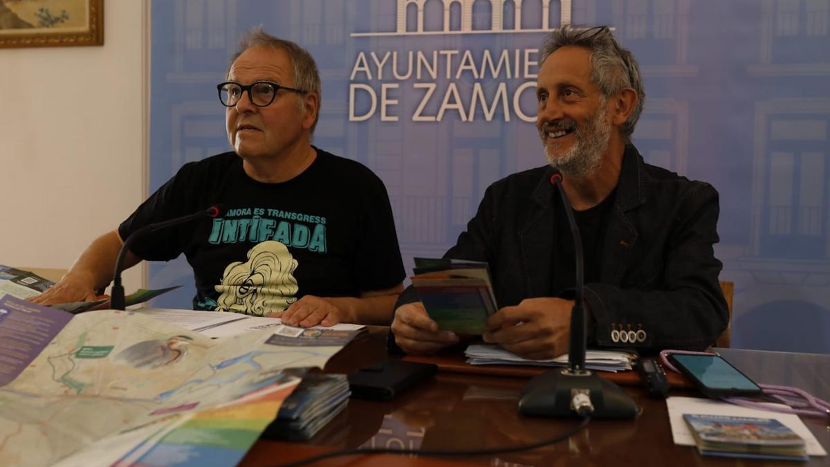 Christoph Strieder y Romualdo Fernández presentan las nuevas rutas ciclistas en Zamora.