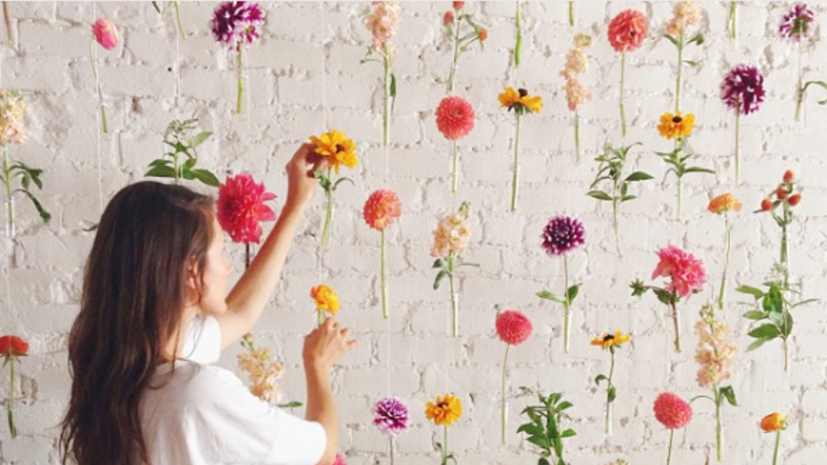 Photocall flores colgantes